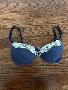 Aerie navy lace push up bra